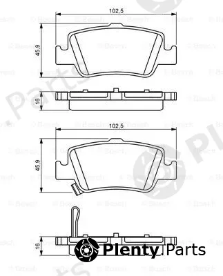 Bosch 0986494182 — Brake Pad Set, disc brake