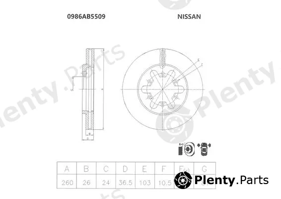 Bosch 0986AB5509 — Brake Disc