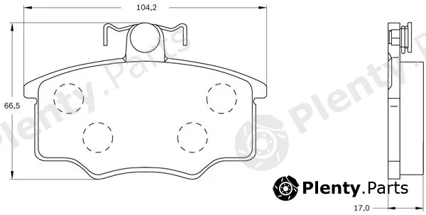 Bosch 0986BB0080 — Brake Pad Set, disc brake