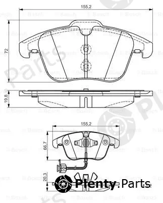 Bosch 0986495129 — Brake Pad Set, disc brake