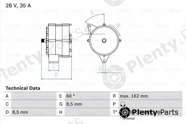 Bosch 0986035910 — Alternator