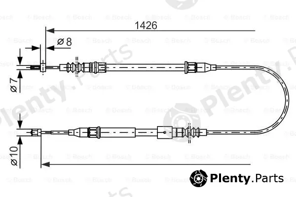 Bosch 1987477670 — Cable Pull, parking brake