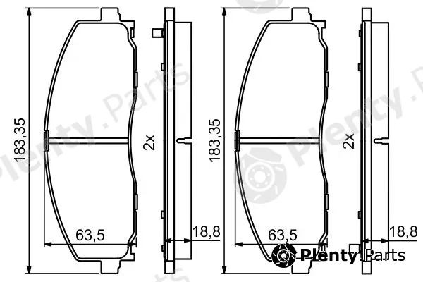 Bosch 0986494769 — Brake Pad Set, disc brake