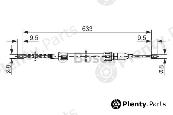 Bosch 1987477043 — Cable Pull, parking brake