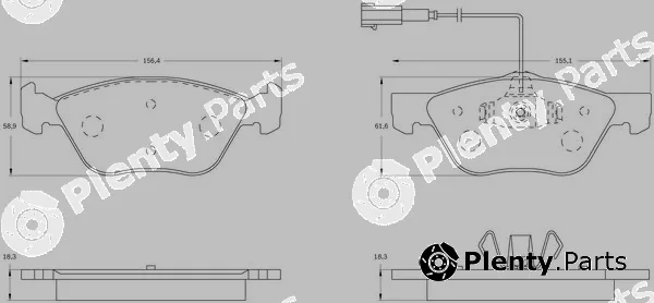 Bosch 0986BB0383 — Brake Pad Set, disc brake