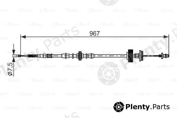 Bosch 1987482794 — Cable Pull, parking brake