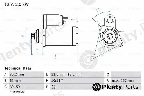 Bosch 0986018390 — Starter
