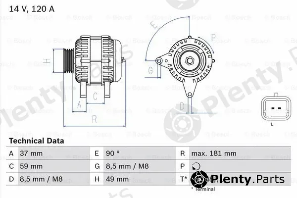 Bosch 0986045101 — Alternator
