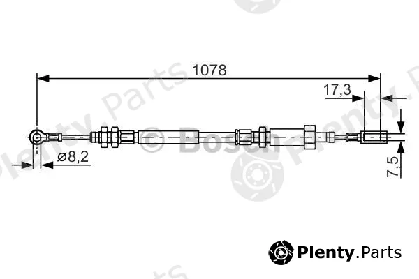 Bosch 1987482002 — Cable Pull, parking brake