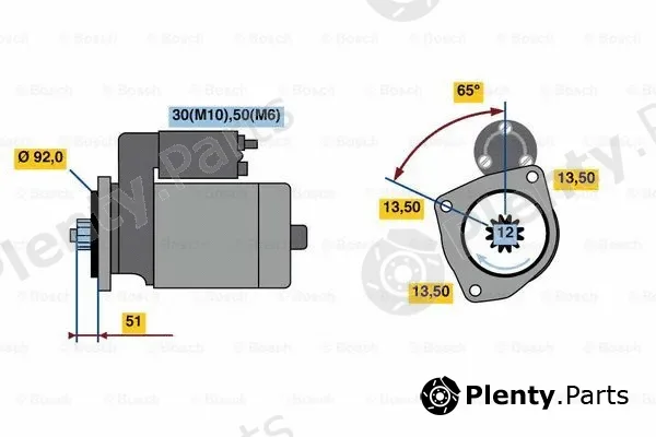 Bosch 0001261002 — Starter