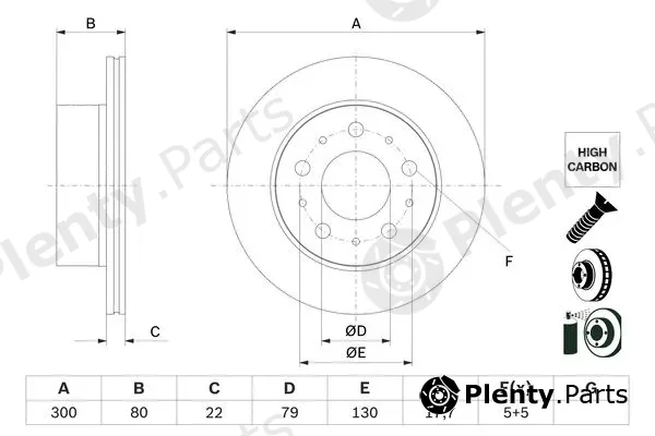 Bosch 0986479E02 — Brake Disc