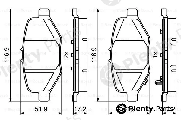 Bosch 0986495397 — Brake Pad Set, disc brake