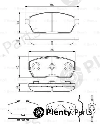 Bosch 0986494312 — Brake Pad Set, disc brake