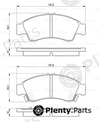 Bosch 0986461126 — Brake Pad Set, disc brake