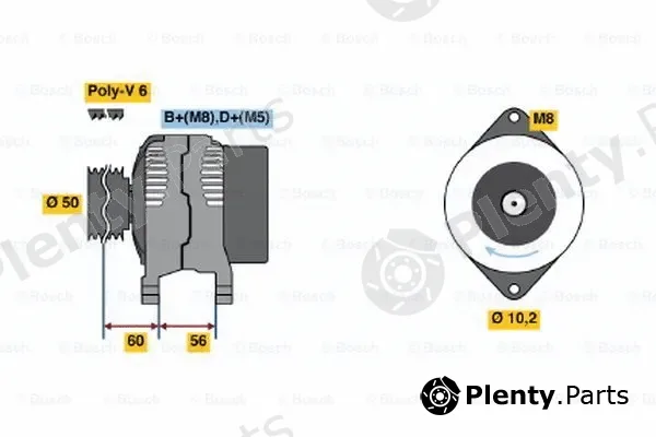 Bosch 0123100001 — Alternator