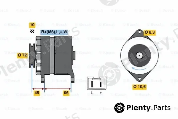 Bosch 0986037301 — Alternator