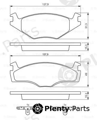 Bosch 0986468871 — Brake Pad Set, disc brake