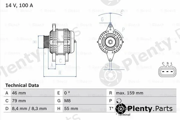Bosch 0986084440 — Alternator