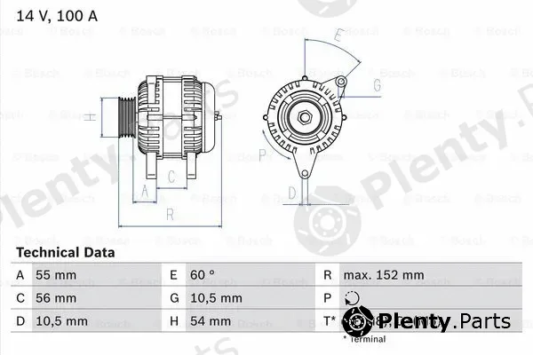 Bosch 0986047280 — Alternator