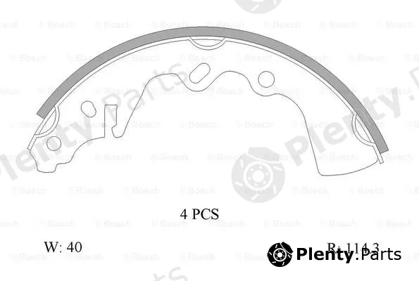 Bosch 0986AB0123 — Brake Shoe Set