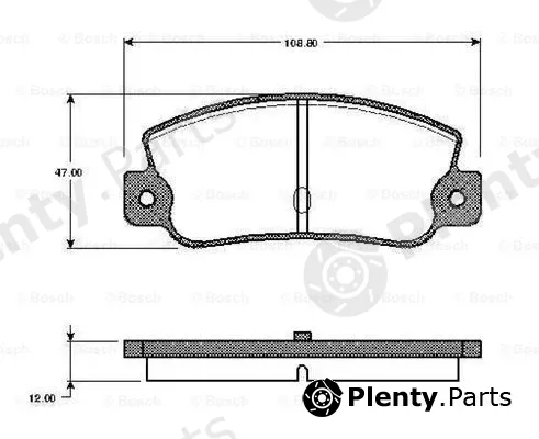 Bosch 0986TB2481 — Brake Pad Set, disc brake Economic