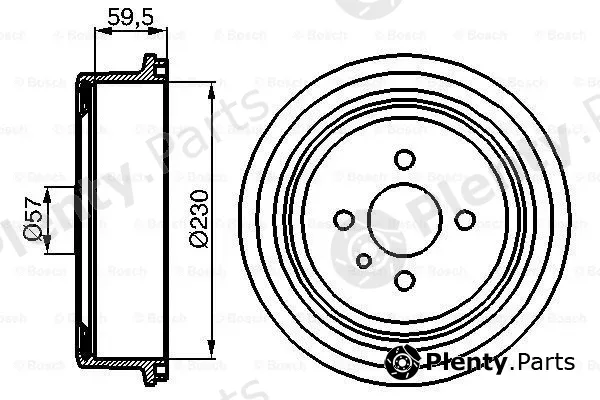 Bosch 0986477022 — Brake Drum