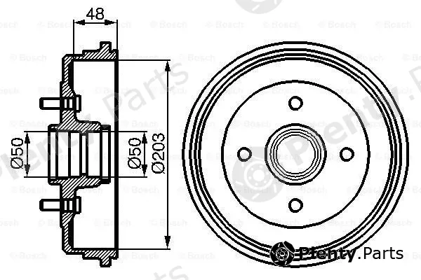 Bosch 0986477049 — Brake Drum