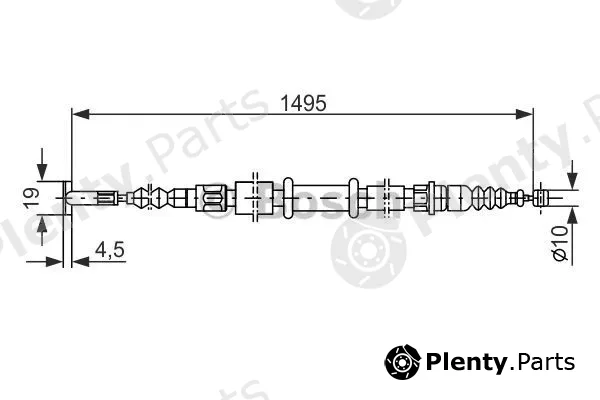 Bosch 1987477376 — Cable Pull, parking brake