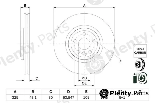 Bosch 0986479G32 — Brake Disc