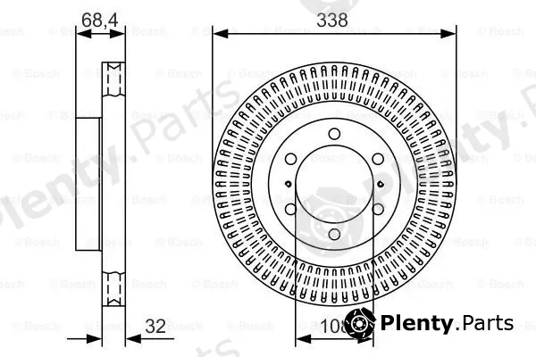 Bosch 0986479A65 — Brake Disc