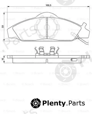 Bosch 0986424551 — Brake Pad Set, disc brake