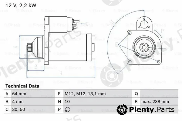 Bosch 0986022770 — Starter