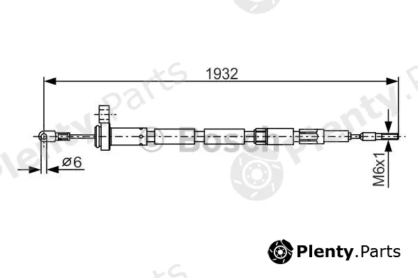 Bosch 1987477346 — Cable Pull, parking brake