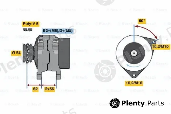 Bosch 0124425010 — Alternator