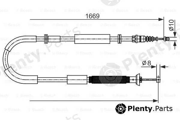 Bosch 1987482588 — Cable Pull, parking brake
