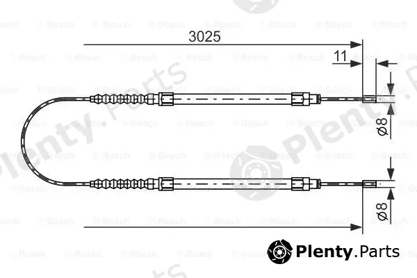 Bosch 1987477113 — Cable Pull, parking brake