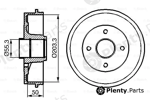 Bosch 0986477121 — Brake Drum