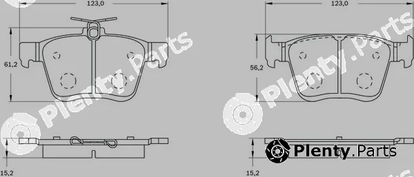 Bosch 0986BB0998 — Brake Pad Set, disc brake
