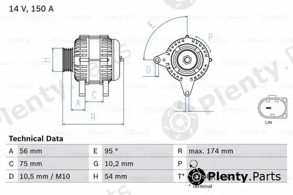 Bosch 0986083700 — Alternator