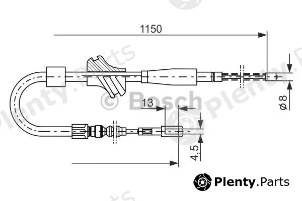 Bosch 1987477194 — Cable Pull, parking brake