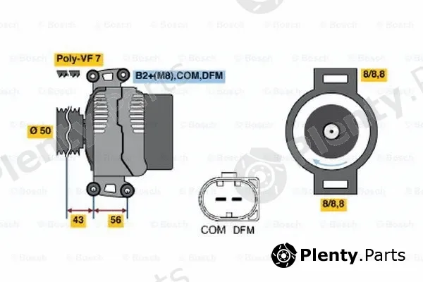 Bosch 0986047710 — Alternator