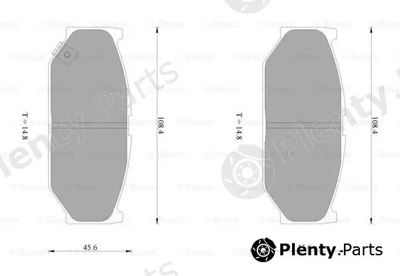 Bosch 0986AB1087 — Brake Pad Set, disc brake