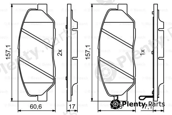 Bosch 0986494227 — Brake Pad Set, disc brake