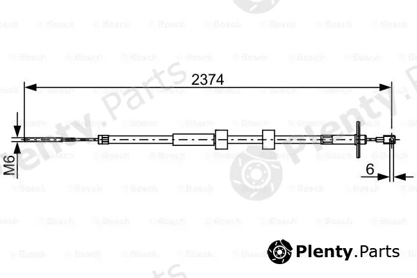 Bosch 1987482499 — Cable Pull, parking brake