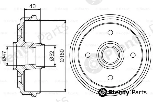 Bosch 0986477192 — Brake Drum