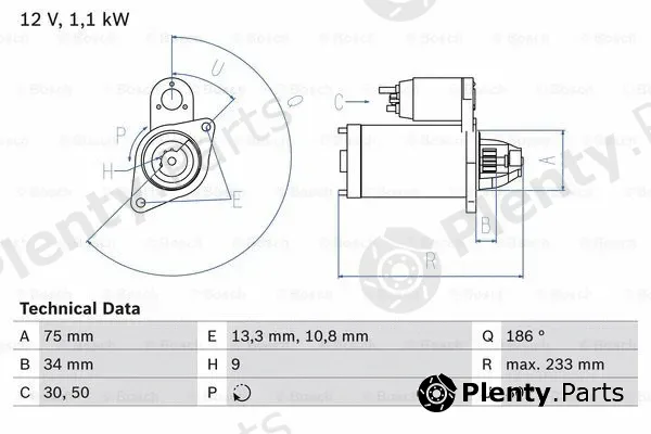 Bosch 0986025610 — Starter