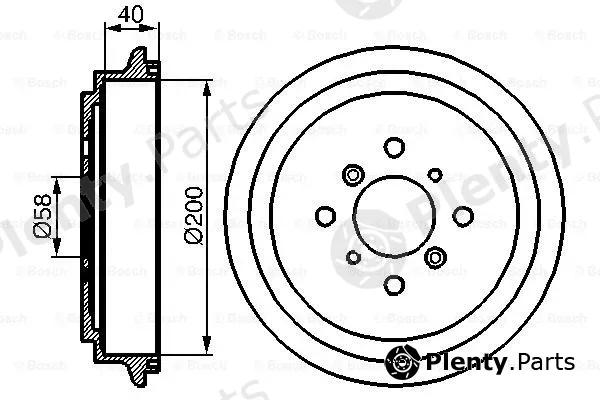 Bosch 0986477141 — Brake Drum