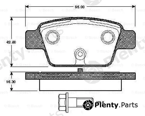 Bosch 0986TB2837 — Brake Pad Set, disc brake Economic