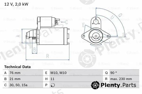 Bosch 0986022880 — Starter