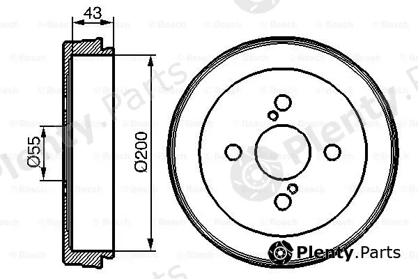Bosch 0986477138 — Brake Drum